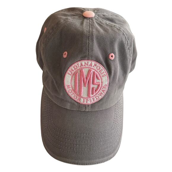 2/$15 Indianapolis Motor Speedway Gray Pink Hat Baseball Cap Racing Nascar - Picture 1 of 8